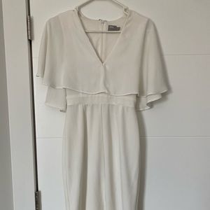 ASOS White Cape MIDI Dress Size 6